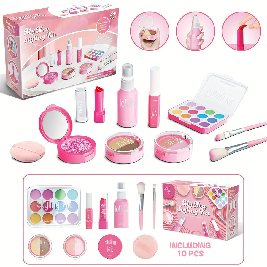Beauty Makeup Box Set - Zestaw zabawek do makijażu dla dzieci