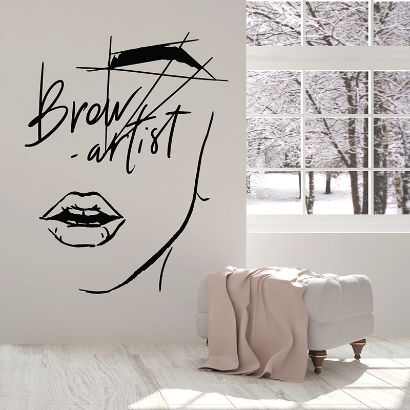 Beauty Makeup For Girl - Streszczenie dziewczyna twarz naklejka rzęsy brwi