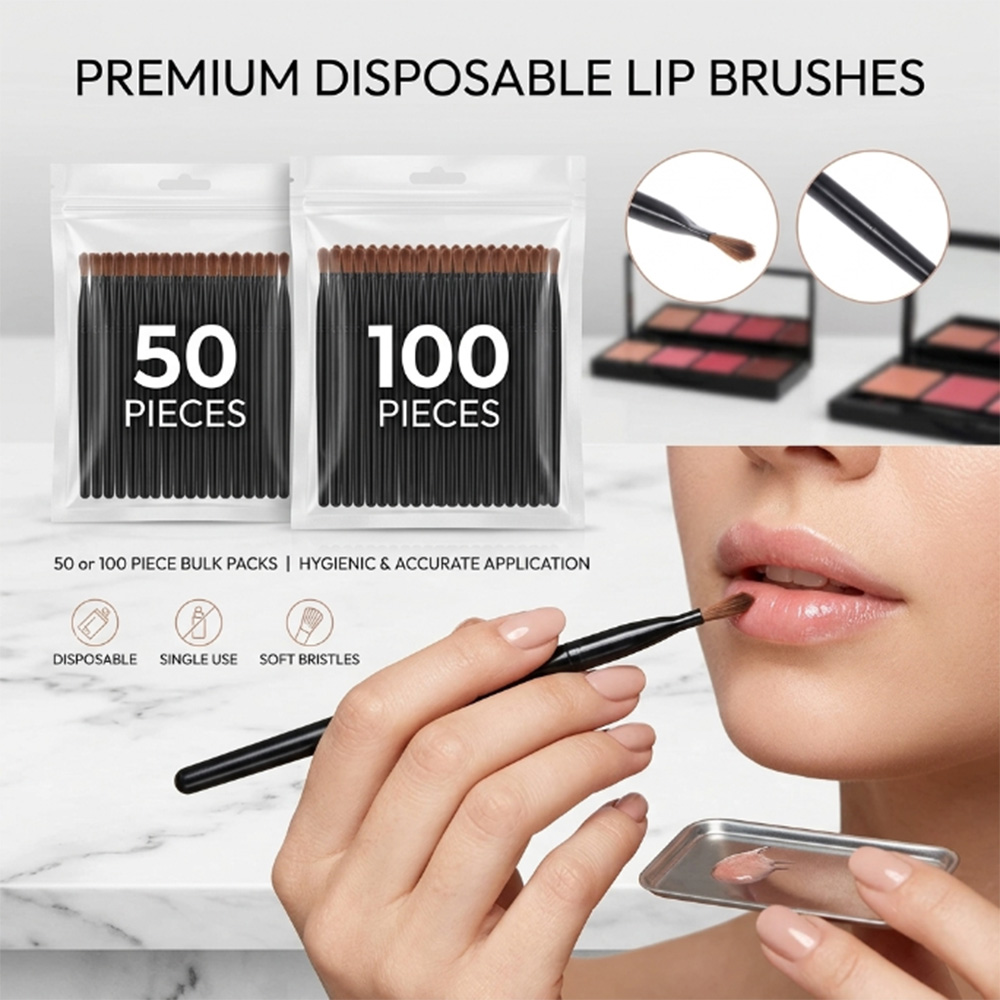 Makeup Brush Set - Zestaw 50/100 szt. jednorazowych pędzelków do