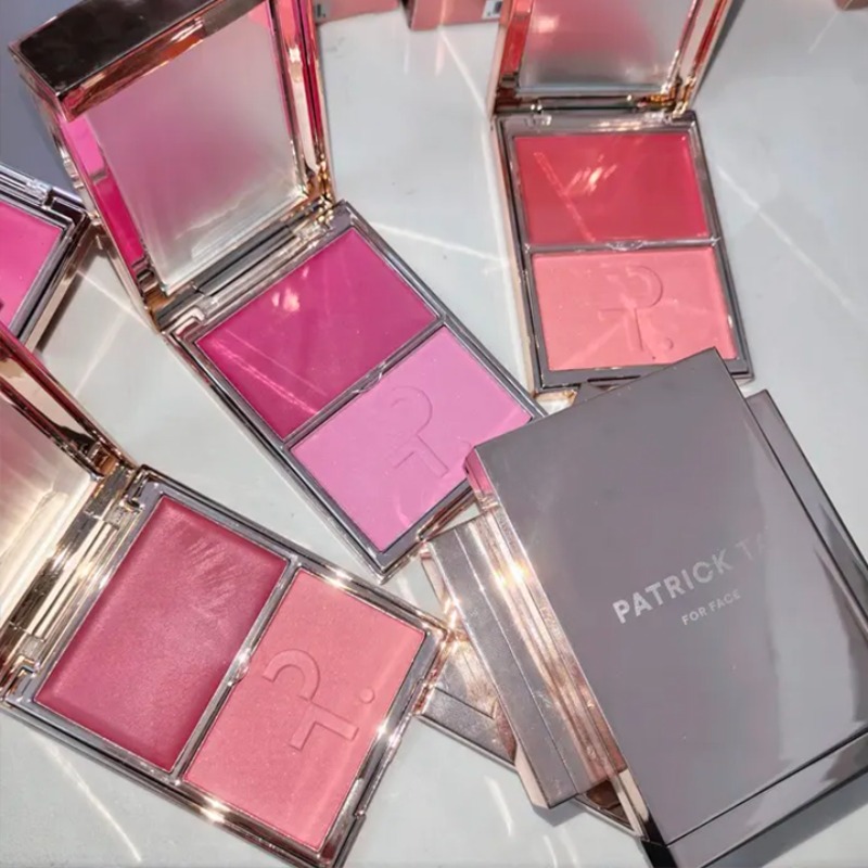 Rare Beauty Makeup Highlighter - Patrick Matte Dwukolorowy Puder-Róż do Policzków