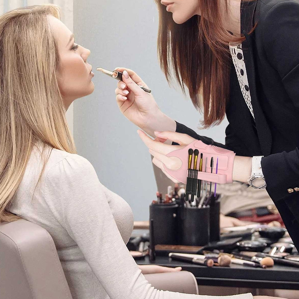 Makeup Brush Set - Silikonowy zestaw opasek na nadgarstek do