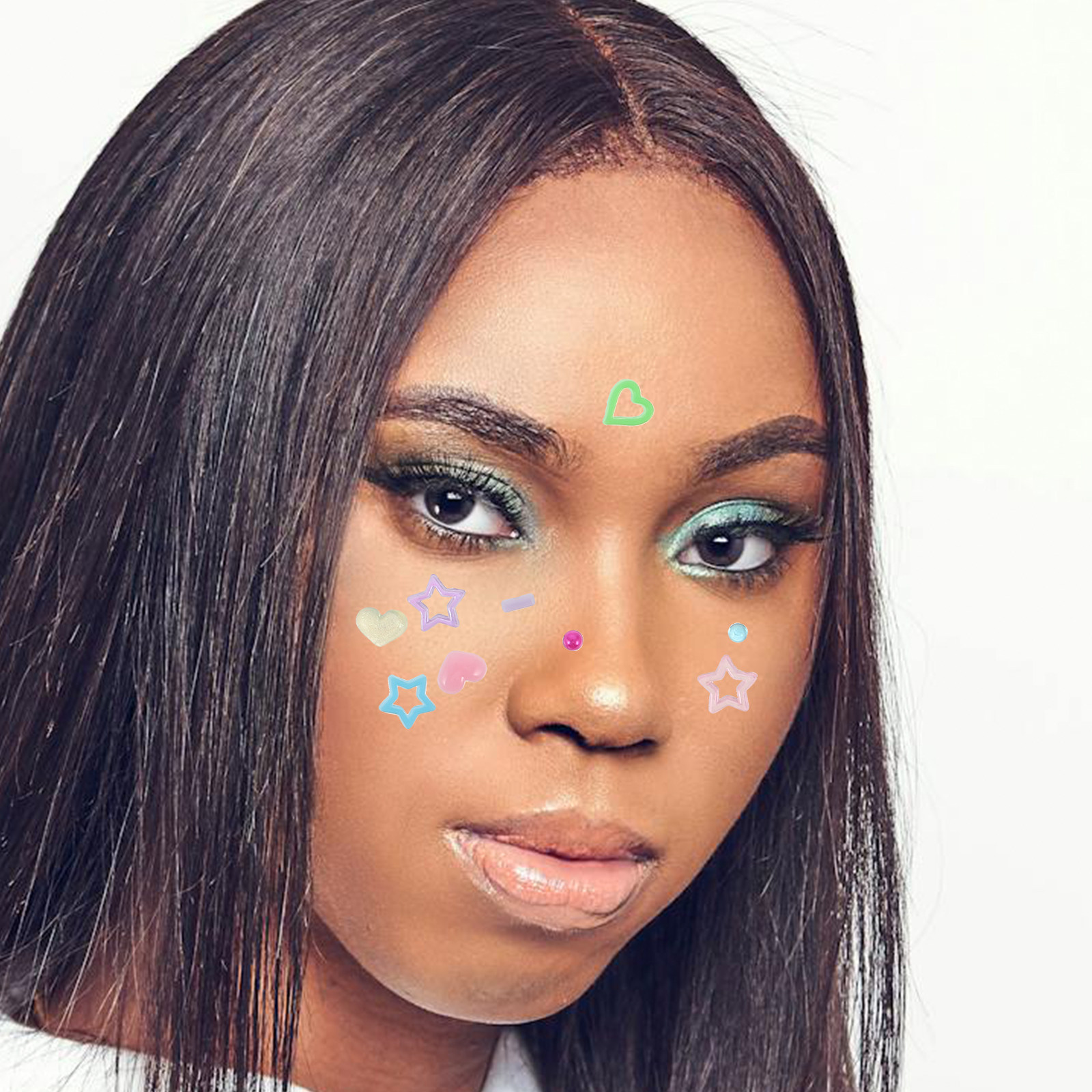 Beauty Makeup Women - 10 arkuszy naklejek z kryształkami na