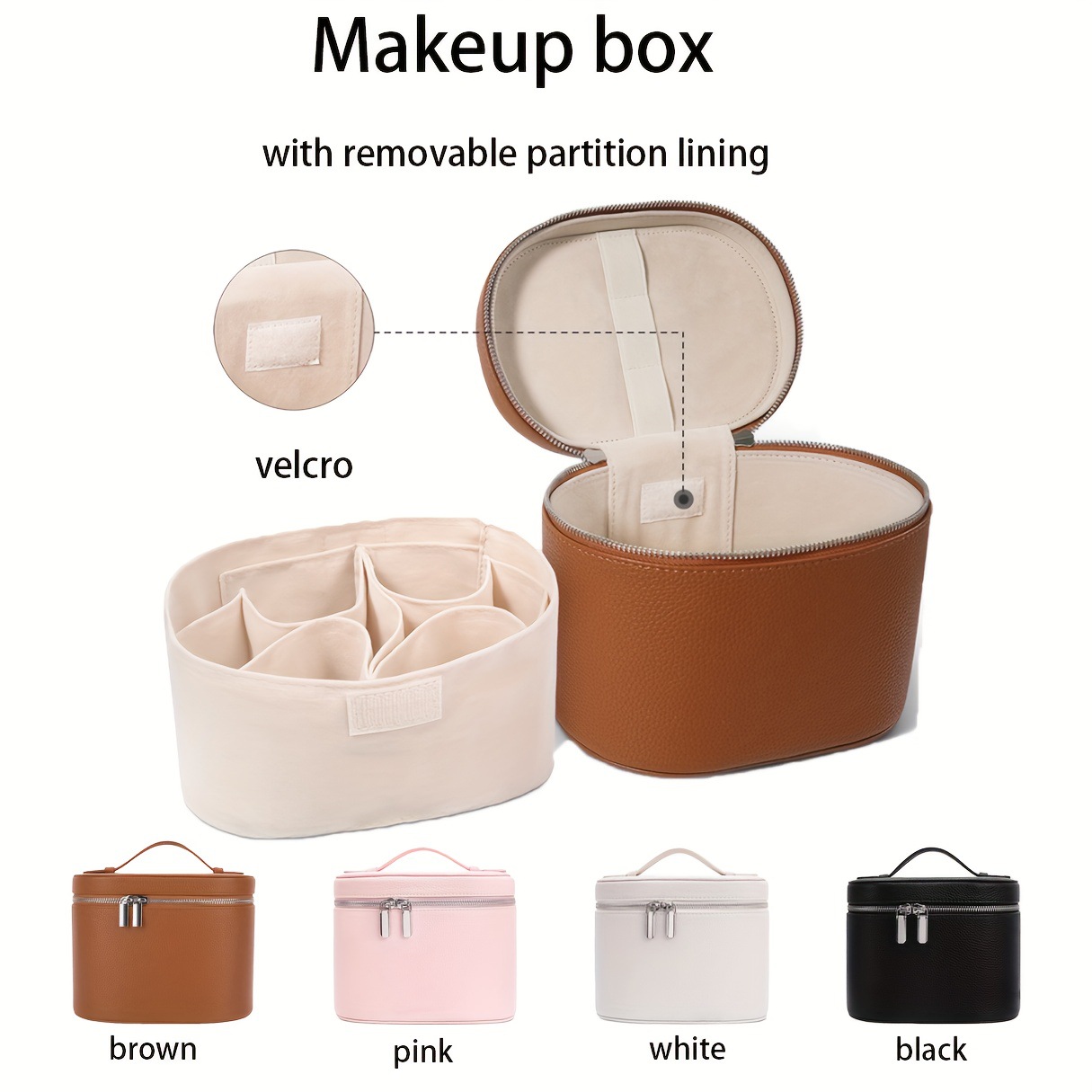 Beauty Makeup Women - Duża kosmetyczka z ekoskóry, przenośny organizer