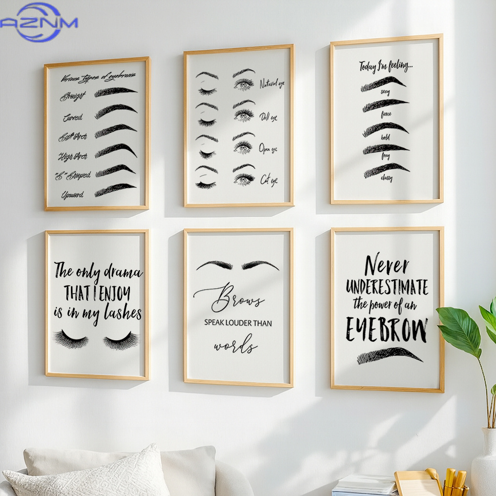Zestaw 6 obrazów na płótnie z  – Beauty Of Makeup Quotes recenzja i cena