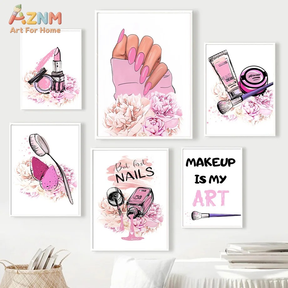 AZNM Różowe Paznokcie Makijaż  – Beauty Of Makeup Quotes recenzja i cena